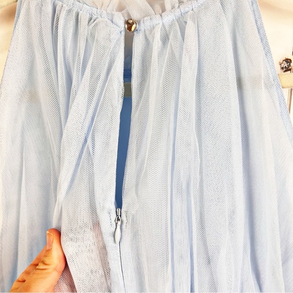 Aura Shock And Awe Blue Tulle Maxi Dress Size M NWT Tiered Princess Cottagecore - Picture 7 of 11